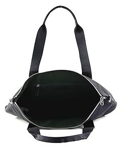 Lacoste ブラック トートバッグ Amazon.com: Lacoste NU4351SGL2400 Active Nylon Zip Tote Bag
